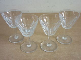 Set Of 4 Baccarat,  France Crystal " Val De Loire " Wine Glass Footed Stemware 5 "