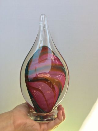 Hal David Berger Large Art Glass Sculpture Signed Dated 2001