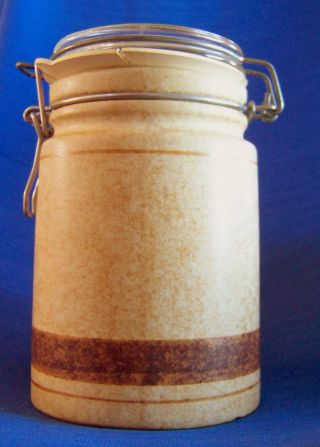 Pottery Craft Usa Stoneware Hermetic Canister 7 " See Details Below