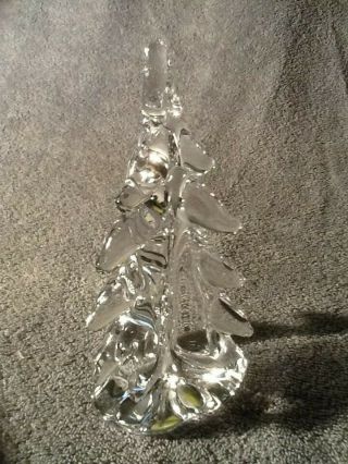 Signed Simon Pearce Handcrafted 6 - 1/2 " Glass Evergreen Christmas Tree