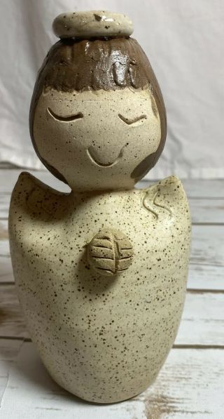 hand crafted ceramic angel signed 2
