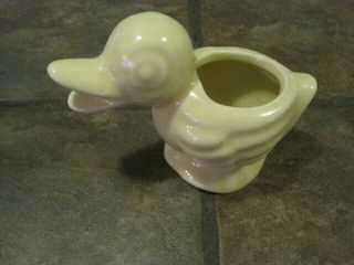 Mccoy Pottery Baby Duck Planter Yellow,  Unmarked,  Euc