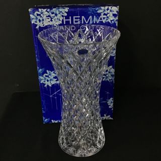 Bohemia Crystal 30cm Diamond Cut Vase 309