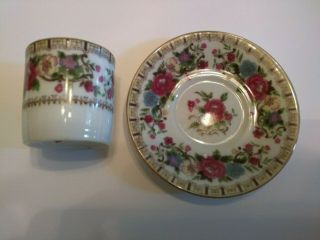Vintage Richard Mini Japan Tea Cup and Saucer Floral Design Teacup 3