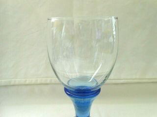 Fire & Light Signed & 1211 Recycled Glass Cobalt Blue 1 Water/Wine Goblet 7 