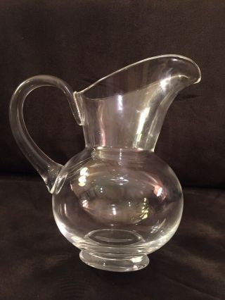 Exquisite Large Steuben Crystal Glass Water Pitcher Great Design & Look