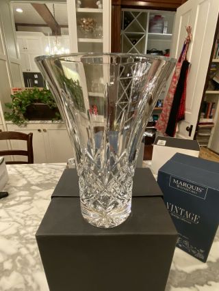 Waterford Crystal Lismore Flare 8 " Vase Slovenia Msrp $225