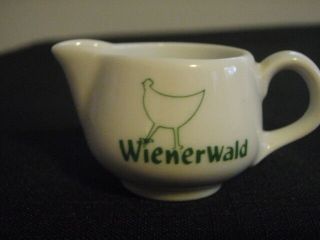 Vintage Germany Restaurant Ware Porcelain Weinerwald Mini Creamer Chicken Logo