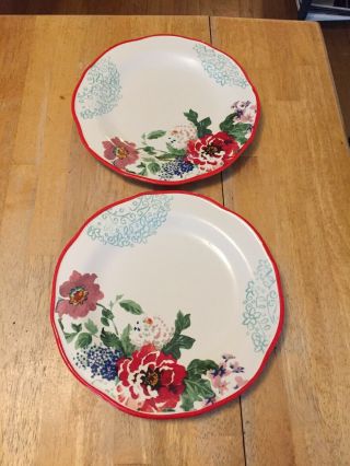 2 The Pioneer Woman Country Garden Dinner Plates 10 1/2 "