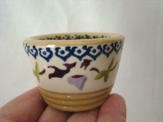 Vintage Nicholas Mosse Pottery Hand Made & Painted Irish Clematis Egg Cup