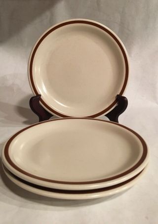 Vintage Woodhaven Stoneware Sandusky 6 3/8” Bread Plate Set Of 3
