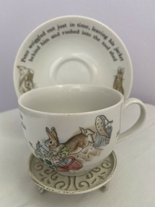 Peter Rabbit Cup And Saucer Wedgwood Of Etruria & Barlaston Made In England.