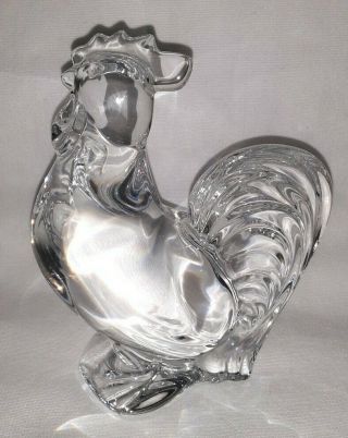 Baccarat Crystal Zodiac Rooster 2017 Handblown Glass French Paperweight