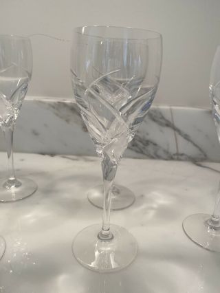 Set Of Ten Retired Da Vinci Crystal Grosseto Pattern Wine Glasses 8.  5 Stemware