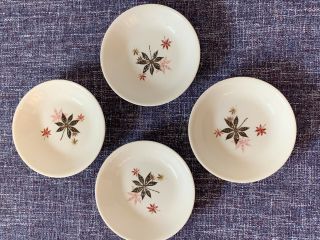 Set Of 4 Peter Terris Calico Flower Small Dish Bowls,  Shenango China