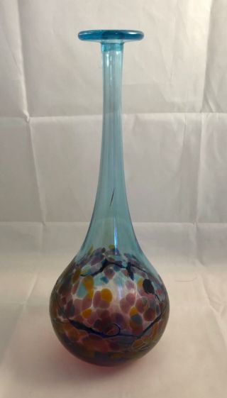 Robert Held Hand Made Art Glass 10 " Vase