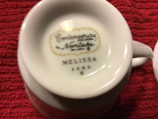 Noritake Melissa 3080 Contemporary Fine China Tea Cup Set Of 2