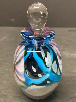 Vtg Hand Blown Art Glass Vase David R Boutin 