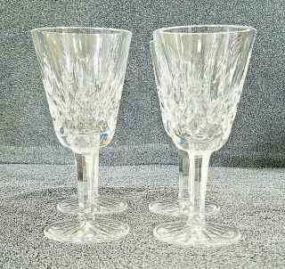 Set Of 4 Waterford Crystal Lismore Pattern White Wine Glasses