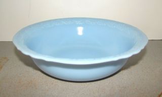 Mckee Laurel Delphite Poudre Blue Depression Glass Round Vegetable Bowl