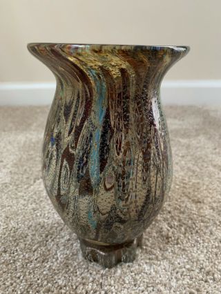 Millefiori Fratelli Toso Murano Vase Limited Signed And Numbered 119 Of 200