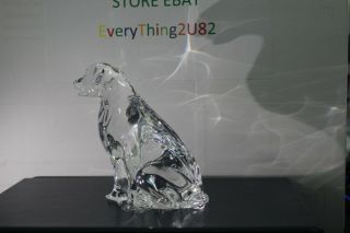 Waterford Crystal Dog Figurine Labrador Retriever,  Lab,  Paperweight