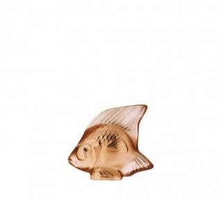 Lalique Crystal  - Fish Figurine : Amber (ambre) 3000700