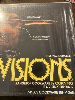 Vintage Visions Rangetop Cookware By Corning 7 Piece Set V - 268 2