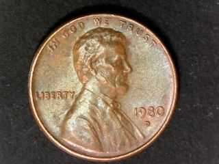 1980 D Collectable Very Rare Ddo Lincoln Memorial Penny Coin Error 2138