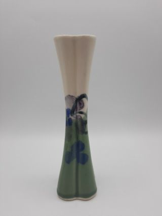 Signed Follette Studio Art Pottery Glazed Floral Bud Vase