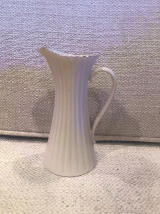 Lenox China Ivory W/24k Gold Trim,  Ribbed & Fluted Creamer/pitcher/vase 5”