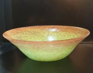 Monart/vasart/strathearn Perthshire Scottish Glass Yellow/orange Flared Bowl