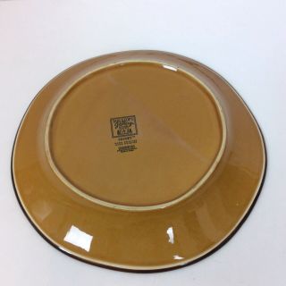 Tabletops Gallery Honey Dinner Plate Brown Hand Painted Crafted Irregular Shape 3