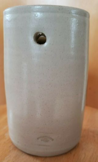 Williamsburg Pottery Stoneware Blue Gray Wall Sconce Pocket Candle 6 