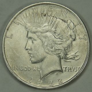1922 - D $1 Peace Silver Dollar Vam - 2h (die Break R) (r6) (051918)