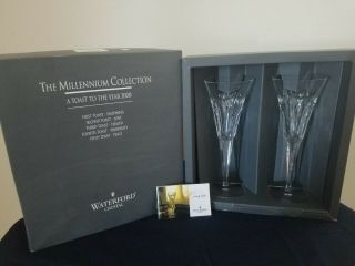 Waterford Crystal Millennium " Love " Toasting Flutes,