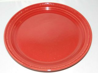 Dansk Craft Colors Rhubarb Red Dinner Plate Incised Edge
