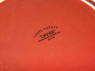 Dansk CRAFT COLORS Rhubarb Red DINNER PLATE Incised Edge 3