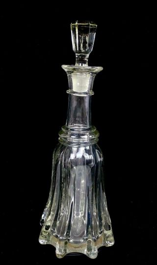 Eapg Pittsburgh Glass Pillar Mold Flint 12 " Decanter With Stopper 1850 