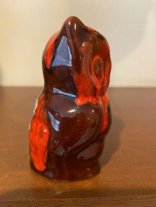 Canadian Art Pottery McMaster Craft Lava Drip Glazed Owl Figurine Dundas EUC 2