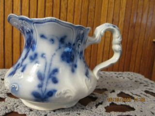 Lovely Colonial Flow Blue Creamer By J & G Meakin,  England Ca.  1891