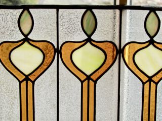 Arts And Crafts Stained Glass Panel
