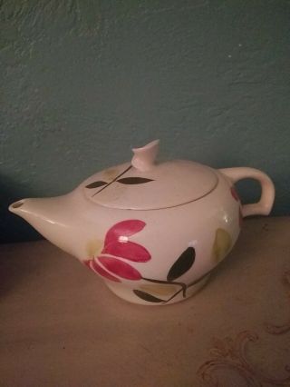 Vintage Blue Ridge Southern Pottery Floral 6 Cup Teapot 1950 - 60 