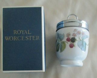 Vintage Royal Worcester King Size Porcelain Egg Coddler " June Garland "