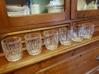 6 Mikasa Park Lane Crystal Old Fashioned Whiskey Glasses 3 5/8 "