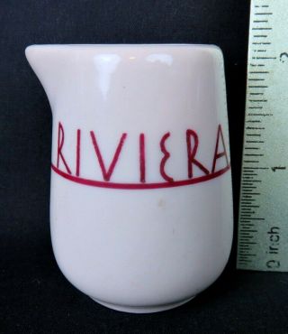Riviera Hotel? Restaurant Ware Individual Creamer Art Deco Lamberton Scammell
