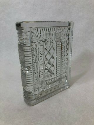 Waterford Crystal " Walden " Bookend,  6 1/2 " Tall X 4 3/4 " Wide X 1 1/8 " Deep