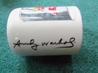 Andy Warhol Campbell ' s Peeling Label Soup Cans Mug Cup Pop by Block,  signed 12oz 2