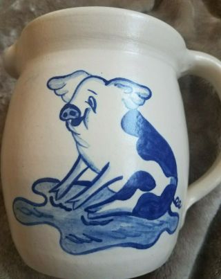 East Texas Pottery Pig Pitcher With Lid,  No Chips Or Cracks