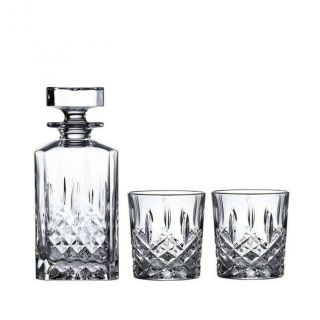 Waterford Marquis Markham 11oz Double Old Fashioned,  Pair & Square Decanter